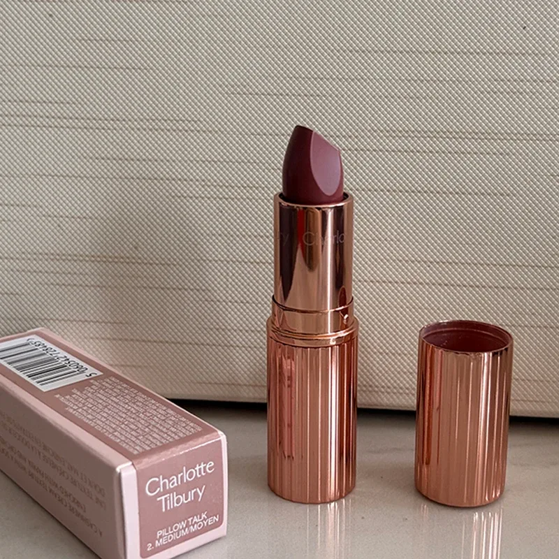 Charlotte tilbury paleta de quatro cores travesseiro talk eraggera olhos pequeno tubo de ouro batom fácil de aplicar maquiagem cosméticos portáteis — image 13