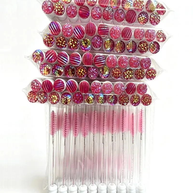 New 20/40pcs Disposable Eyelash Brush Tube Mascara Wands Tubes Dust-proof Lash Spoolies Storage Makeup Tool HZS36 — image 4
