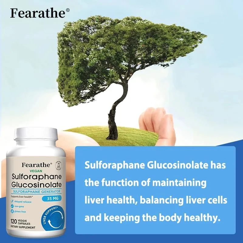Sulforaphane Glucosinolate Capsules - Broccoli Seed Extract with Myrosinase Liver Detox & Cellular Health Support 120 Counts — image 4
