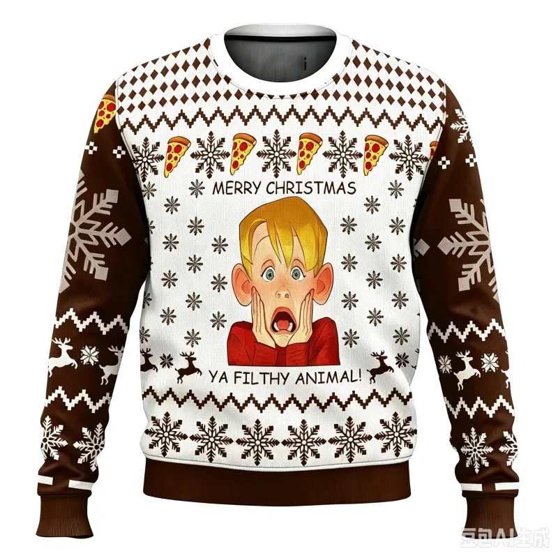 Suéter feio de feliz Natal para homens e mulheres, pulôver de animação de desenho animado, top de manga comprida estilo Harajuku — image 10
