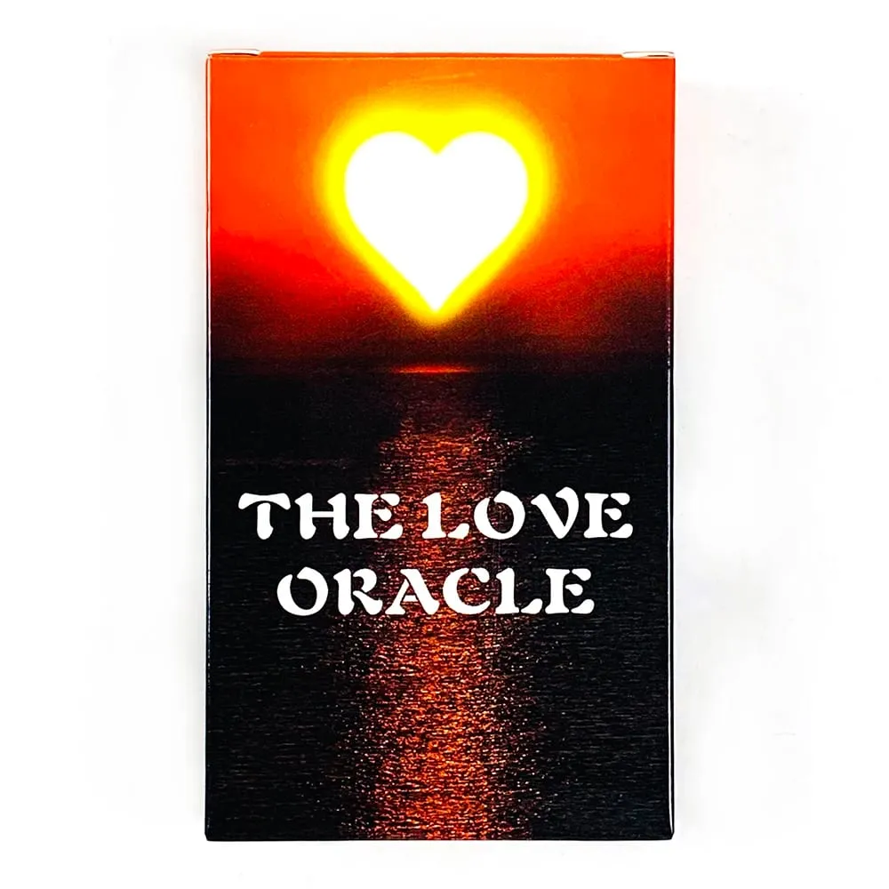 The Love Oracle Cards 54 Cards Sunset Heart Design Love Relationship Oracle Cards Romance Divination Card For Couple Soulmate