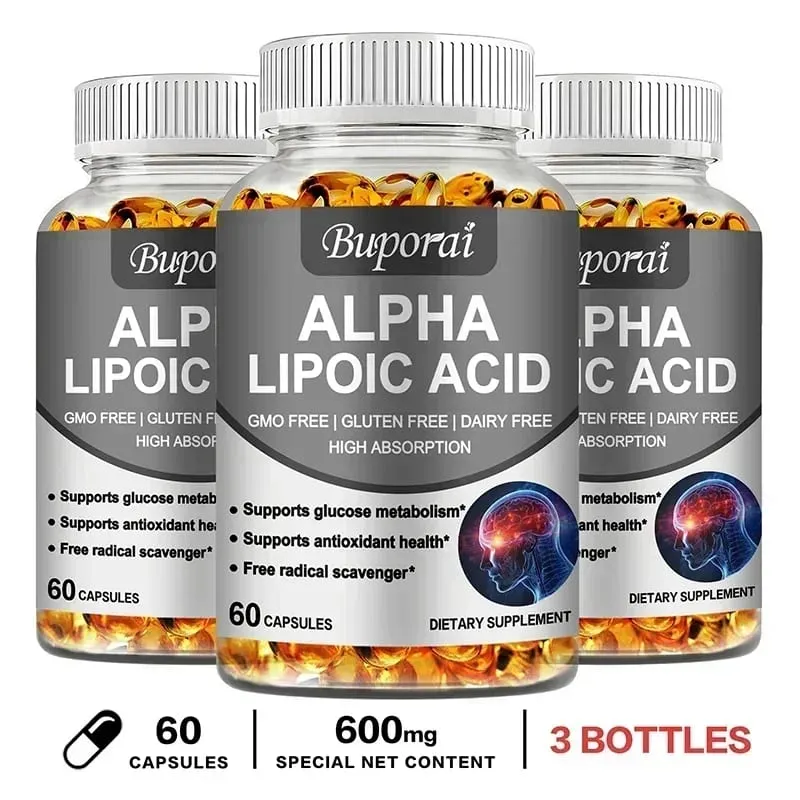 Alpha Lipoic Acid 600mg - Powerful Antioxidants Skin Care Protecting Liver Brain and Nerve Health Energy Metabolism — image 10