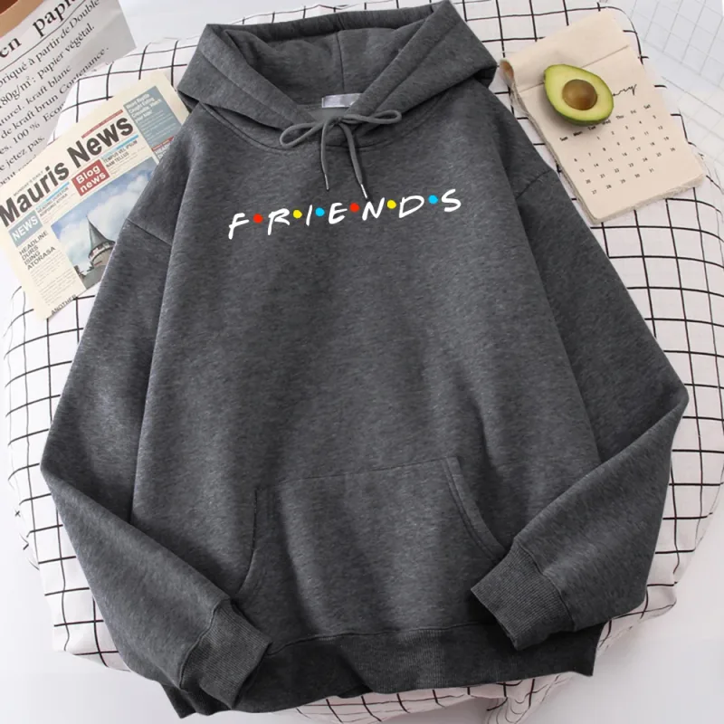 Sitcom Phim Bạn Bè In Hình Nam Hoody Hàn Quốc Trang Áo Đơn Giản Cổ Tròn Có Mũ Trùm Đầu Phố Oversize Thu Quần Áo Nam
