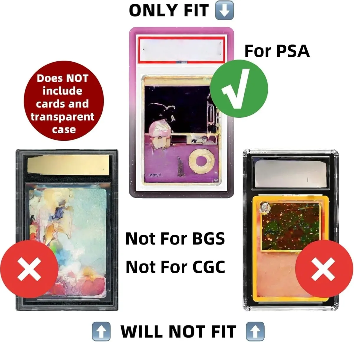 Gradient Silicone Bumper Case Guard Protector Display Sleeves Skin TPU for PSA 35PT Graded Card Slab Sports Game Storage Holder