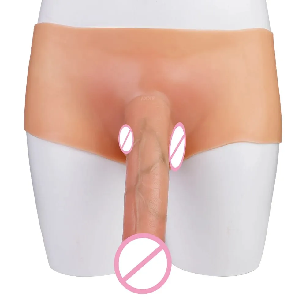 Silicone Strapon Lifelike Dildo Παντελόνι Φορητό συμπαγές μεγάλο πέος σεξ παιχνίδια για γυναίκες Λεσβίες Σεξ Ζευγάρι