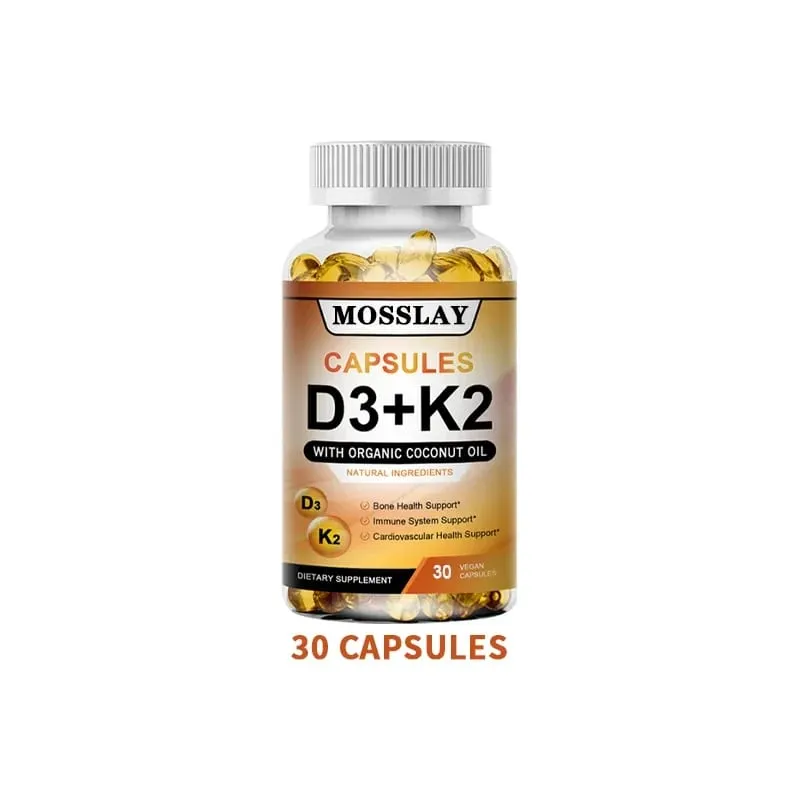 Vitamin-K2- und D3-Ergänzung Premium-Formel (30/60/120 Kapseln)
