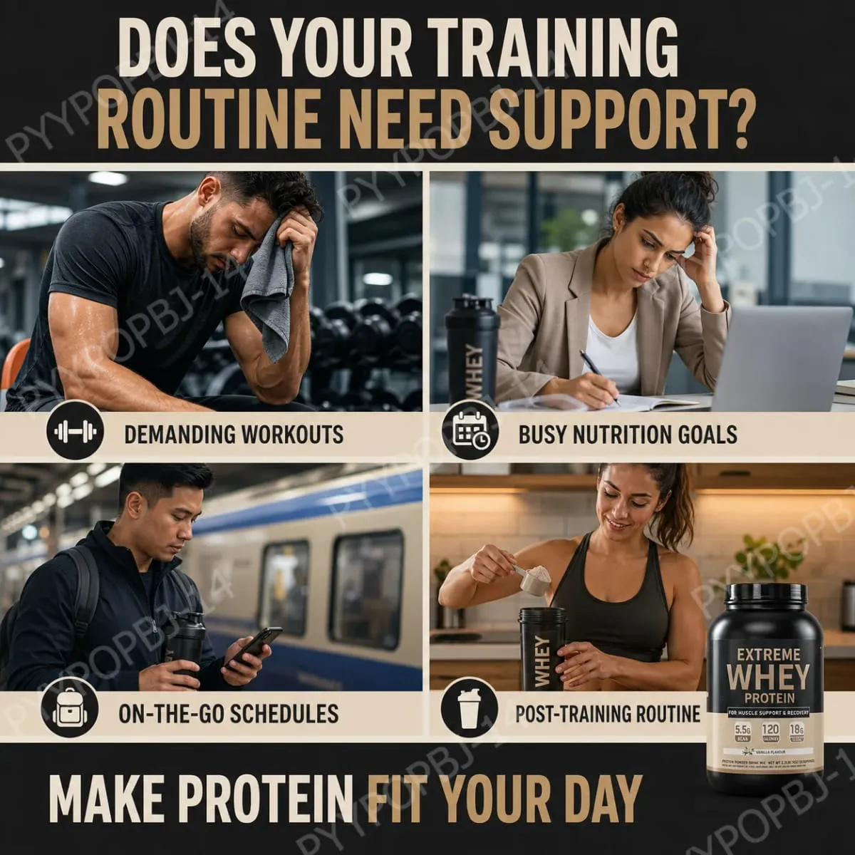 Whey Protein Powder 18g Protein 5.5g BCAA Vanilla Flavor for Muscle Support Recovery and Daily Sports Nutrition 33 Servings 1kg — image 4