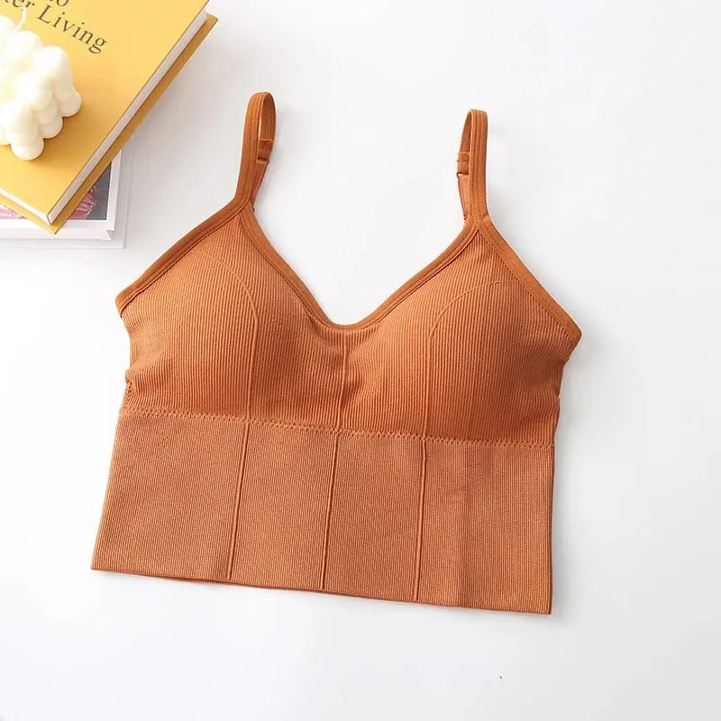 Sexy Backless Bralette Active Bra for Women Seamless Padded Bra Women Lingerie Cotton Wireless Long Tops Brassiere Bra — image 10