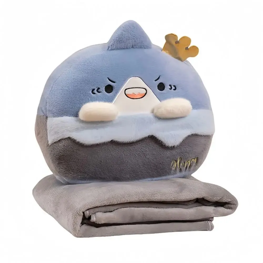 New 2-in-1 Hand Warmer Bag Cartoon Animal Throw Pillow Blanket Soft Thicken Nap Blanket Office Home Car
