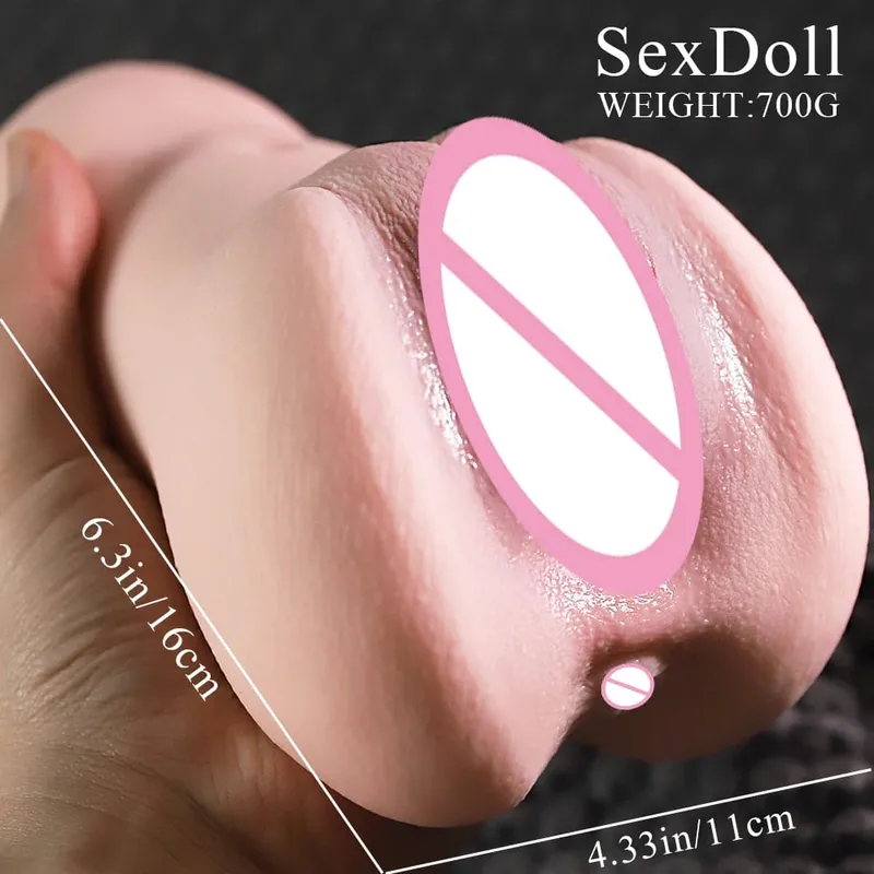 Realistic Pocket Pussy Male Masturbator Artificial Vagina Soft Silicone Stroker Sleeve Textured Adult Sex Toy for Men's Pleasure