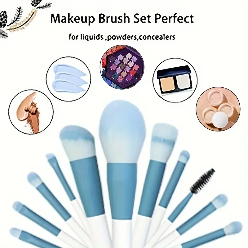 12ks profesionální sada štětců na make-up Prémiové syntetické podkladové korektorové pudrové štětce na tvářenku na oční stíny Hygienické kosmetické nástroje