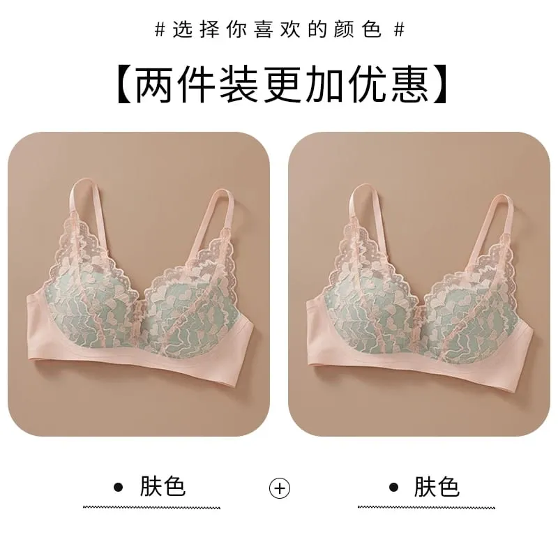 Japanese Sexy Spitze Büstenhalter ohne Bügel Push Up für kleine Brust Seitlich glättend Anti-Sagging Neu Bestseller MOYISU B — image 8
