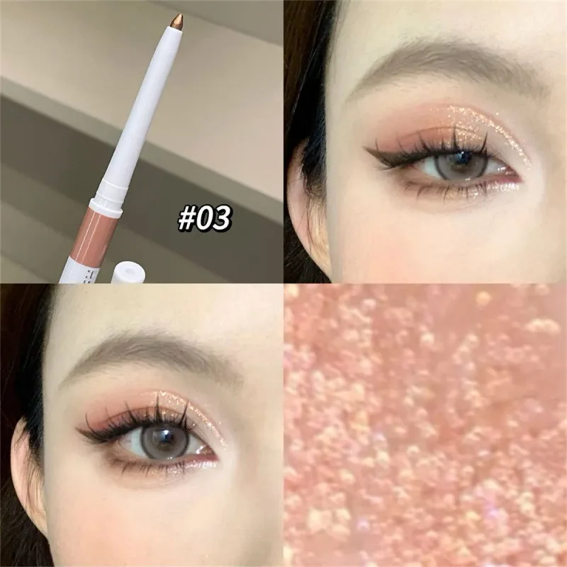Double-ended Ultra-fine Gel Eyeliner Pencil Pink Brown Under Highlighter Pen Waterproof Matte Aegyosal Lying Silkworm Eye Makeup