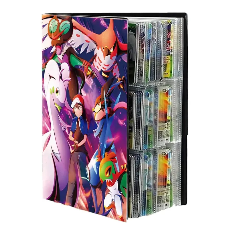 9 Pocket Cards Album Folder Anime Cover Collection Holder Binder Fit For Pokmon YuGiOh TCG Game Sports Football 540 Card Storage — image 10