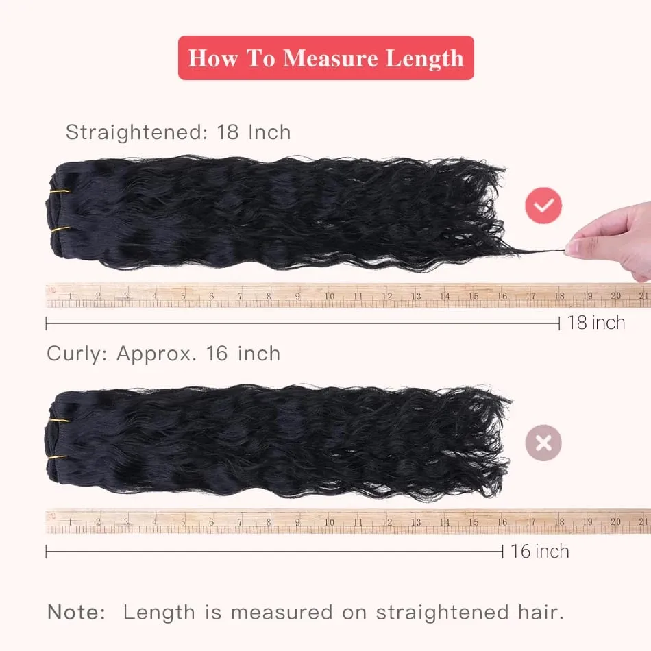 12A Curly Clip in Hair Extensions Brown Water Wave Real Remy Human Hair Clip in Extensions for Women Curly Clip Ins 7pcs 120g — image 5