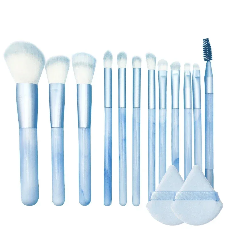 12ks profesionální sada štětců na make-up Prémiové syntetické podkladové korektorové pudrové štětce na tvářenku na oční stíny Hygienické kosmetické nástroje