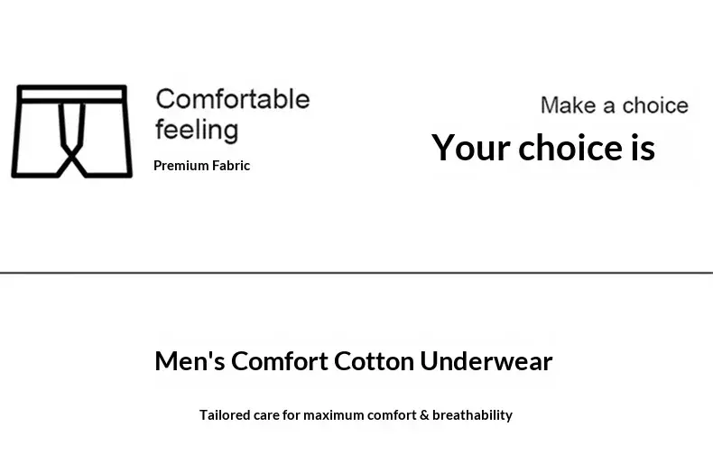 1 Pack Men's Mid-Waist Underwear - Breathable Moisture-Wicking & Antibacterial Cotton Jacquard Boxer Shorts