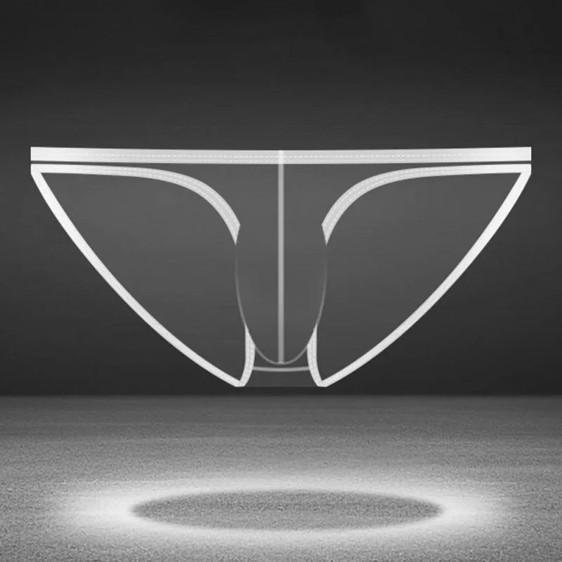 1PC Summer New Underwear Men's Ice Silk Briefs Ultra-thin Transparent Breathable Sexy Comfortable Low Waist Underpants For Men 3256809692642600 — image 13