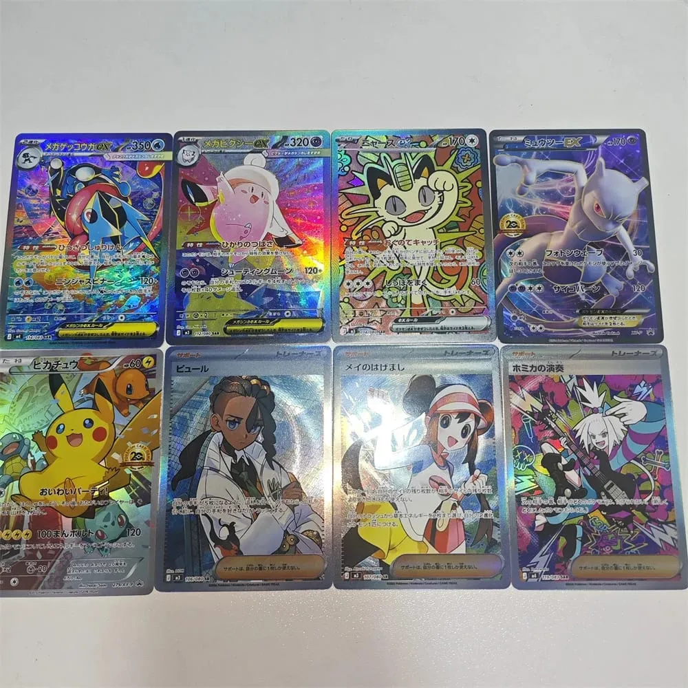 Diy Ptcg Roxie Cards LEGENDS Z-A Game Collection Mewtwo Ex Card Japanese Cartoon Mega Clefairy Greninja Special Art Rare Gift — image 4