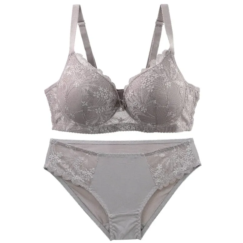DaiNaFang Gather Anti Side Breast Bra Sets Thin Mold Cup Underwear For Women Breathable Sweat Absorption BC Lingerie