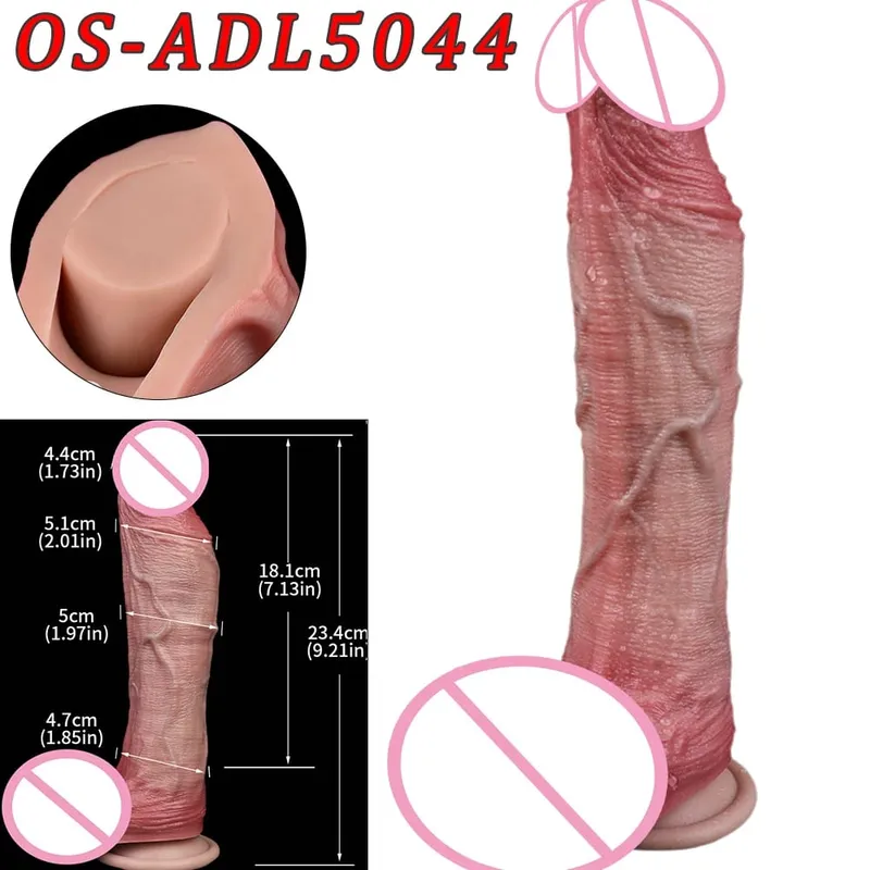 47cm Realistic Long Dildos Double Head Anal Vaginal Stimulator Sex Toy With Sucker For Lesbian Couples Gay Men Adult Tools — image 19