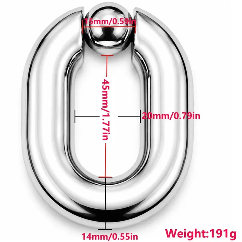 Male Heavy Duty BDSM Stainless steel Ball Scrotum Stretcher metal penis bondage Cock Ring Delay ejaculation male new Sex Toy men