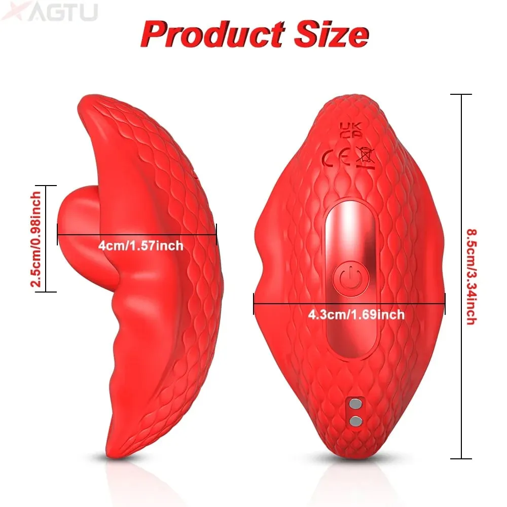 APP Control Wearable Clitoris Panties Vibrator for Women Tongue Shape Clit Stimulator Female Masturbator Adult Goods Sex Toy
