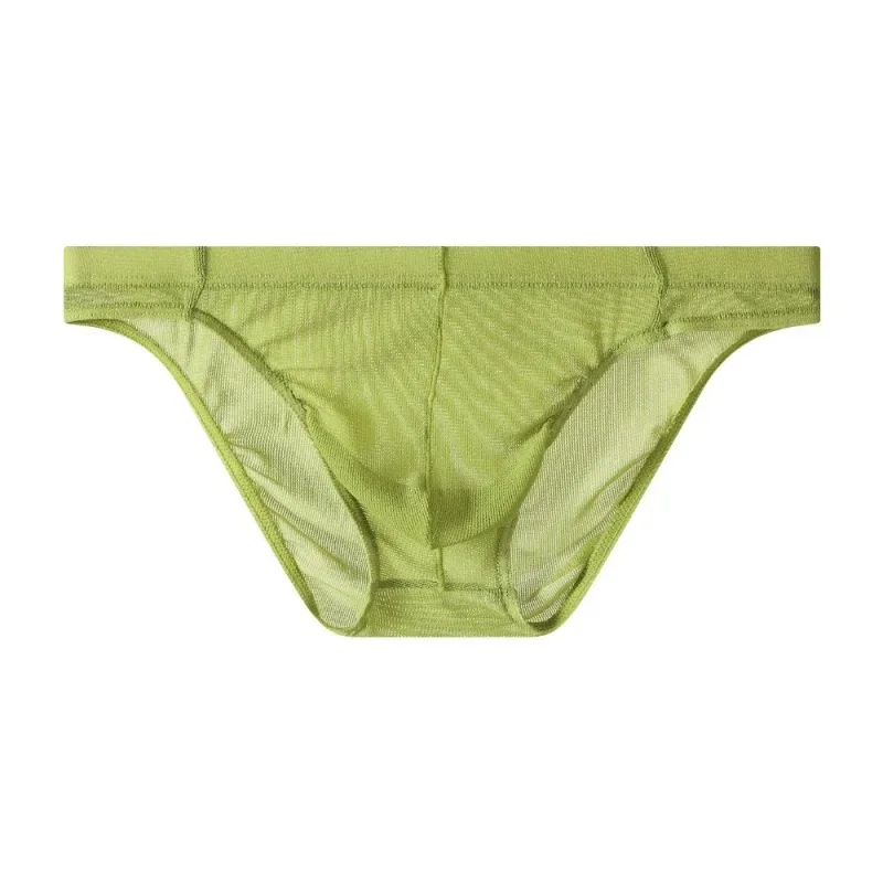 Lingerie Men Mesh Triangle Panties Low Waist Breathable Men Thin Briefs Transparent Thin Soft Underwear for Men Daily Wear