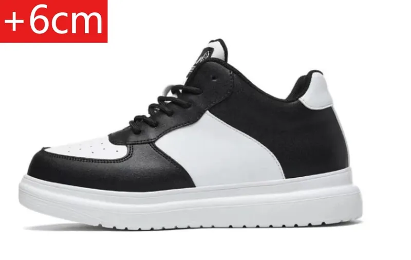 Nové boty zvyšující výšku pro muže 10 cm tenisky s neviditelným výtahem bílé kožené sportovní Zapatillas De Hombre velká velikost 46