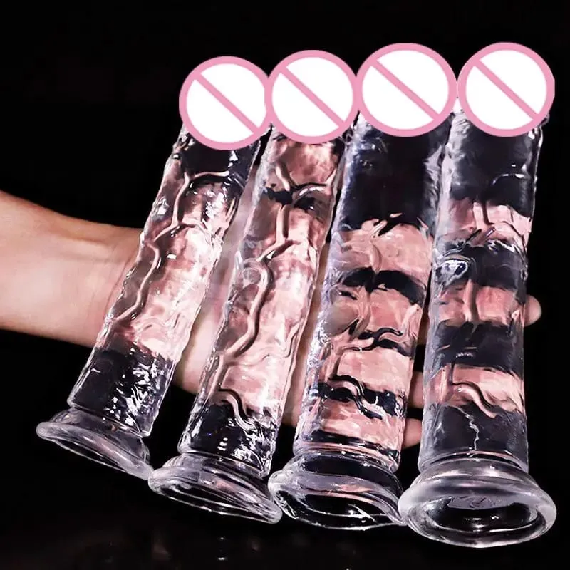 ราคาถูก Super นุ่มสมจริงผู้หญิงเร้าอารมณ์ Anal Big Dildo ดูดถ้วย Jelly Dick เพศของเล่น Clitori ช่องคลอด Masturbators อวัยวะเพศชาย — image 2