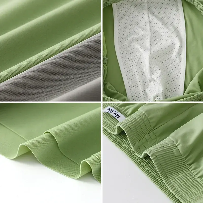 Grande taille Satin soyeux Boxer ample hommes été mince Cool glace sous-vêtements en soie flèche pantalon semblant vêtements de nuit pyjamas culottes 3256812316631462