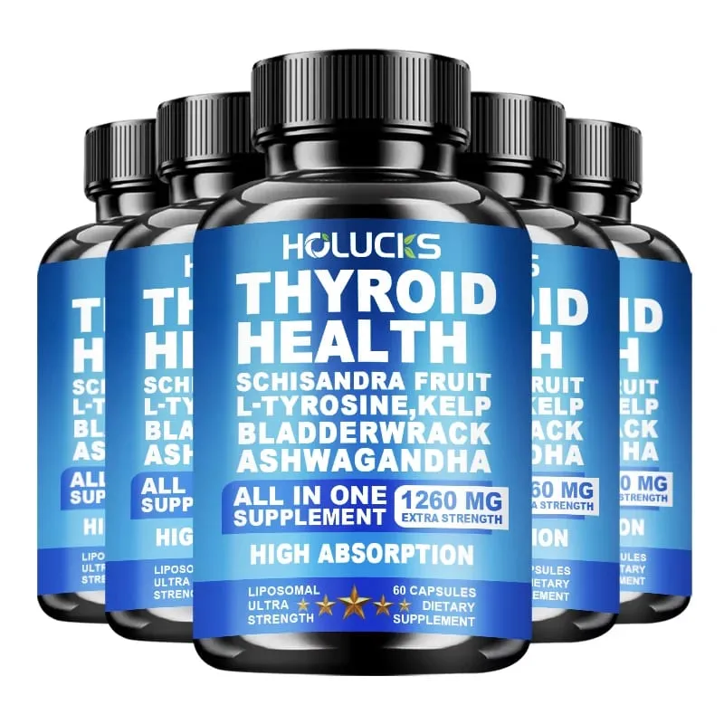 Advanced Thyroid Wellness Capsules with Schisandra Ashwagandha Kelp Improve Metabolism Focus & Whole-body Vitality Immune
