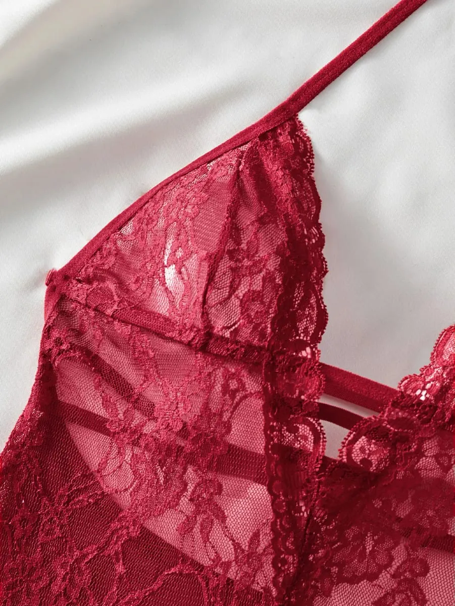 Women's Transparent Lace Sexy Underwire Bra Set Bikini Skirt Thin Three Point Lingerie Tempting Lace Up 2026 Hot Selling Item