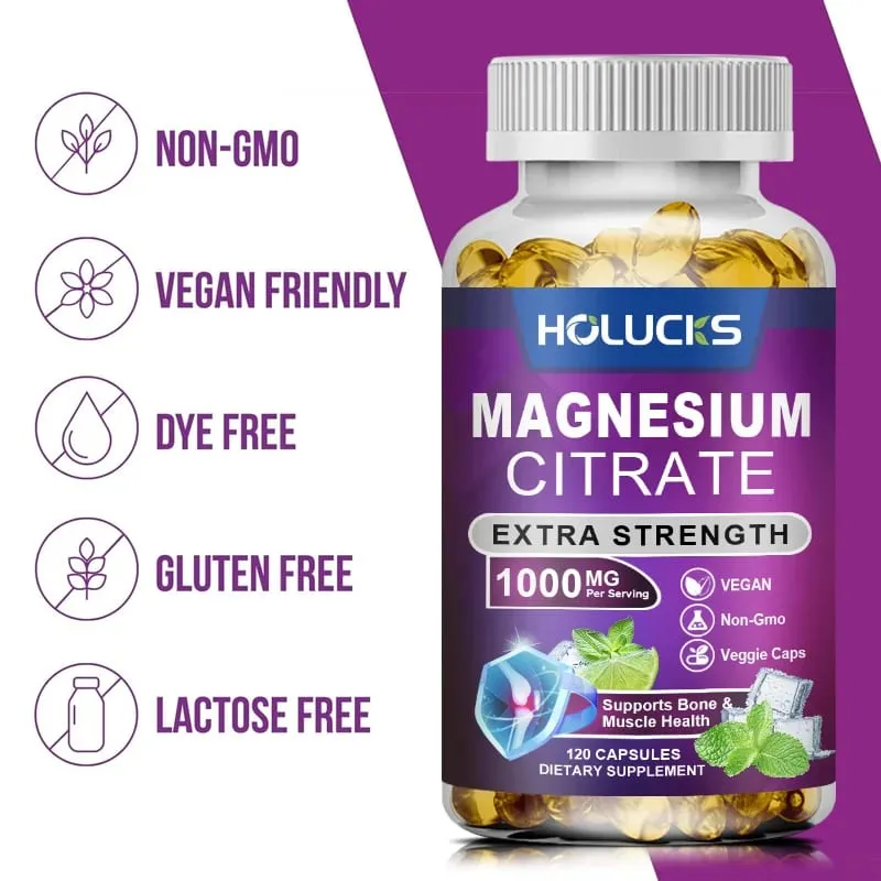 Buy 2 Get 2 Free! High Potency Magnesium Citrate Supplement