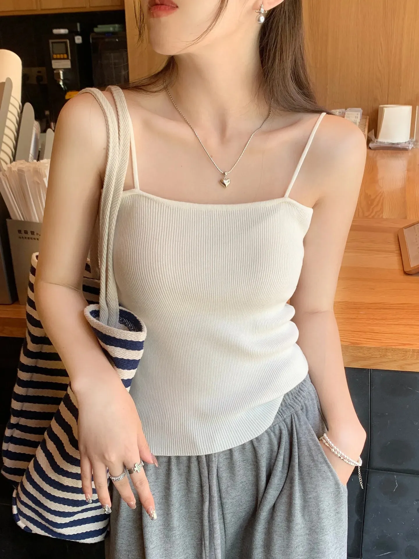 Summer Sleeveless Camis Backless Strap Tank Top Casual Women Halter Crop Tops Slim Solid Short Female Tube Cropped Vest 2026 — image 12