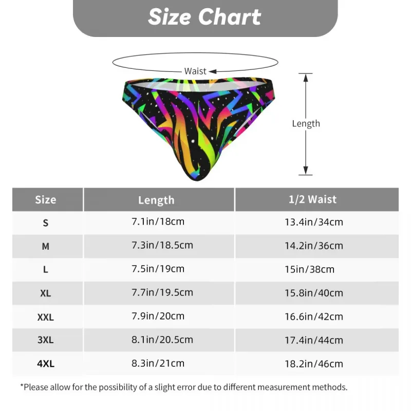 Men's Sexy Briefs Breathable Bikini Star Rainbow Geometric Pattern Men Underpants Low Cut Man Underwear Panties