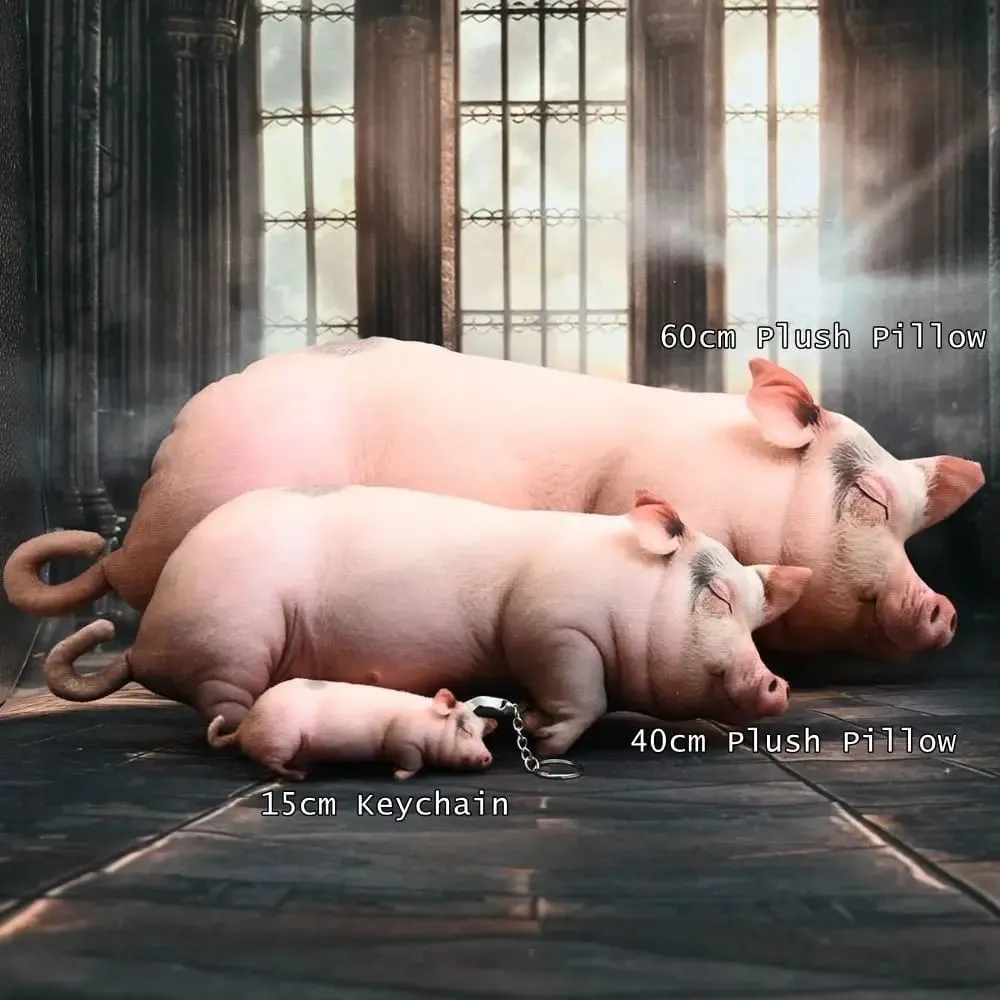Material Animal Body Pillow PP Cotton Filled 40cm Size Animal Cushion Soft Texture Cute Design Pig Keychain For Women