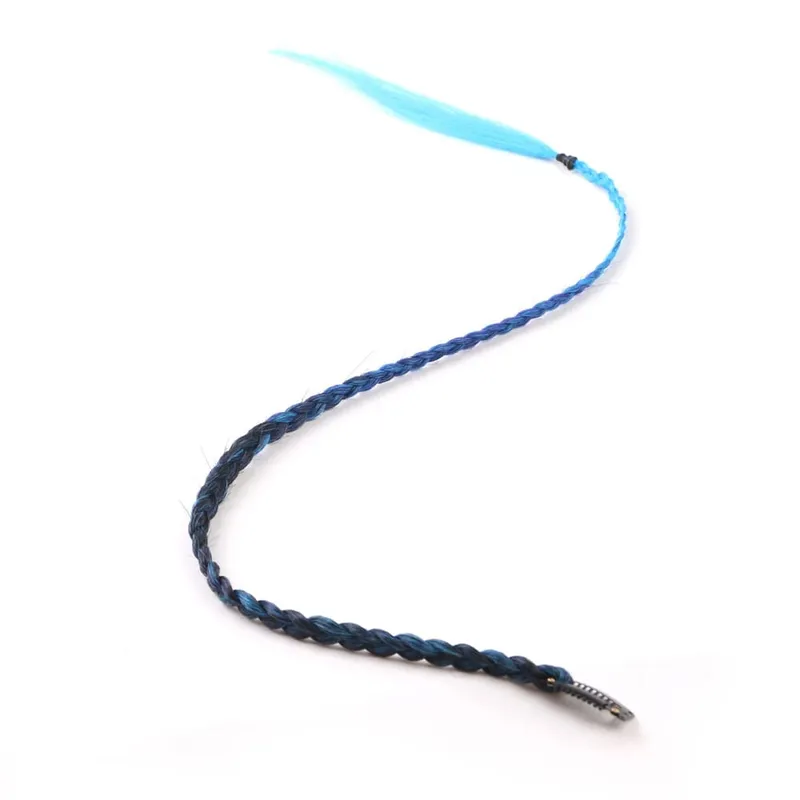 Synthetic 5 Pcs/Lot Clip-in Extension Para sa Babae Ponytail Rainbow Braid Hair Extension 22'' Ombre Hairpiece Box Braid na May Clip — image 17