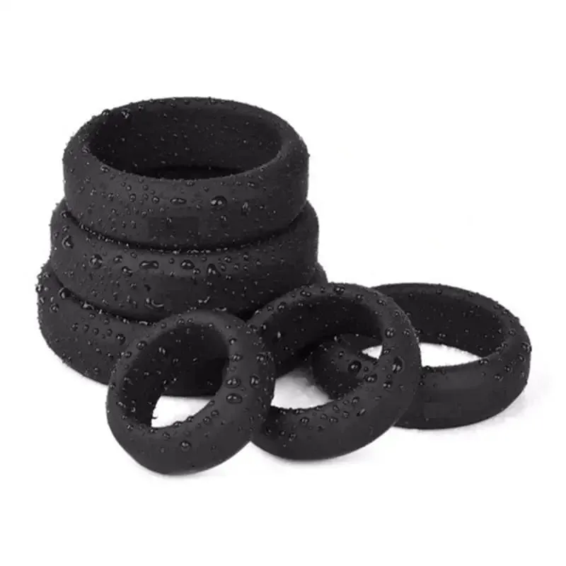 6 Sizes Silicone Penis Ring Scrotum Lock Cockring Erection Extender Cock Ring Ejaculation Delay Adult Products Sex Toys For Men — image 3
