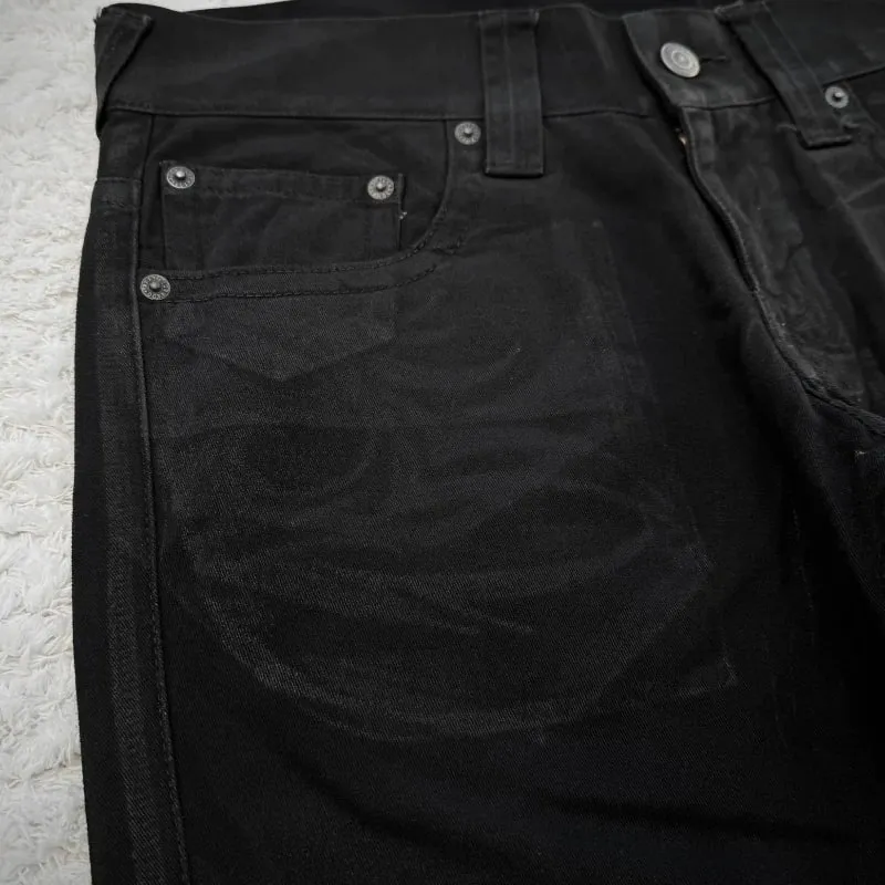 Vintage X Rayแว็กซ์Tribalเย็บปักถักร้อยผู้ชายFlaredกางเกงยีนส์Gothic High Street Unisex Punk Slim Fitกางเกงยีนส์Y2K Baggyกางเกงยีนส์Flared