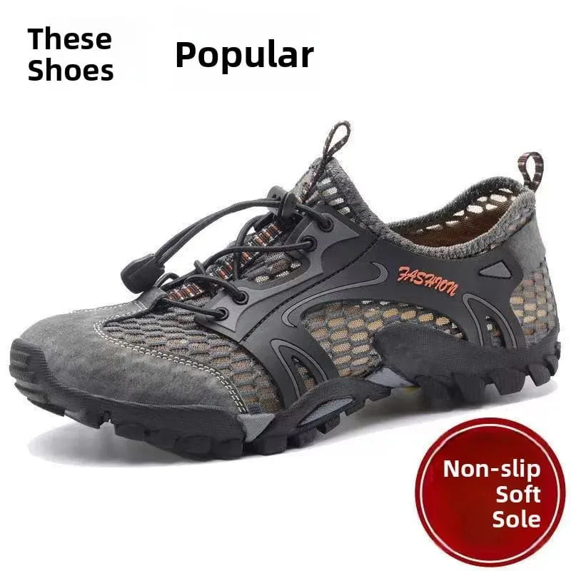 New 2026 Men's Summer Quick Dry Wading Shoes Two Way Casual Water Shoes Breathable Mesh Shoes for Outdoor And Leisure Activities
