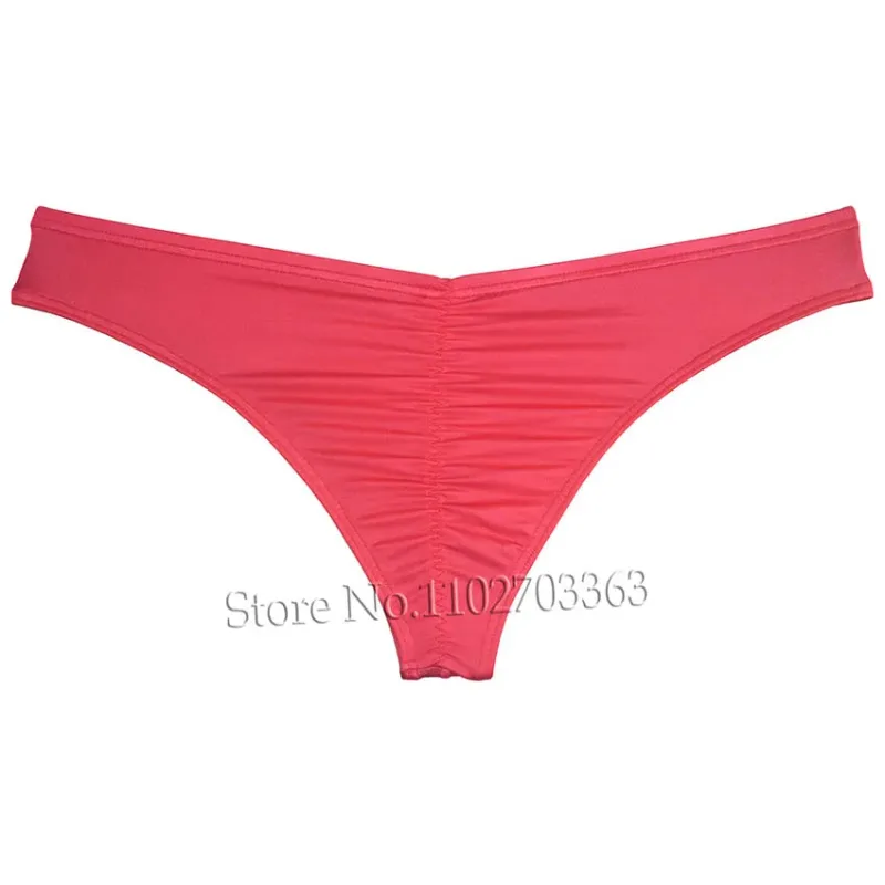 Men's Bikini Briefs Triangle Underwear Pucker Back Micro Briefs Elastic Shiny Summer Low Rise Beach Briefs Sexy Silky Smooth — image 6