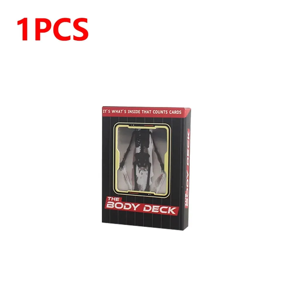 1-3PCS Human Anatomy Poker Cards The Body Deck Skeleton Playing Cards Waterproof Plastic Playing Cards Fun Halloween Board Game — image 9