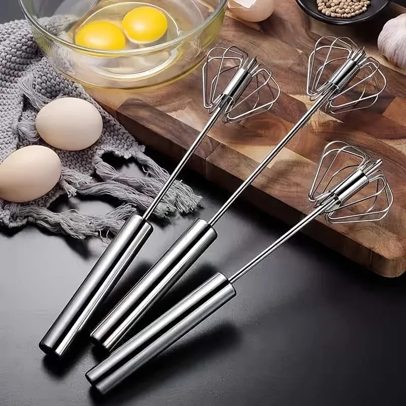 Stainless Steel Egg Beater Durable Semi-Automatic Mixer for Effortless Egg Cream Mixing Stirring and Beating for Kitchen Baking — image 6