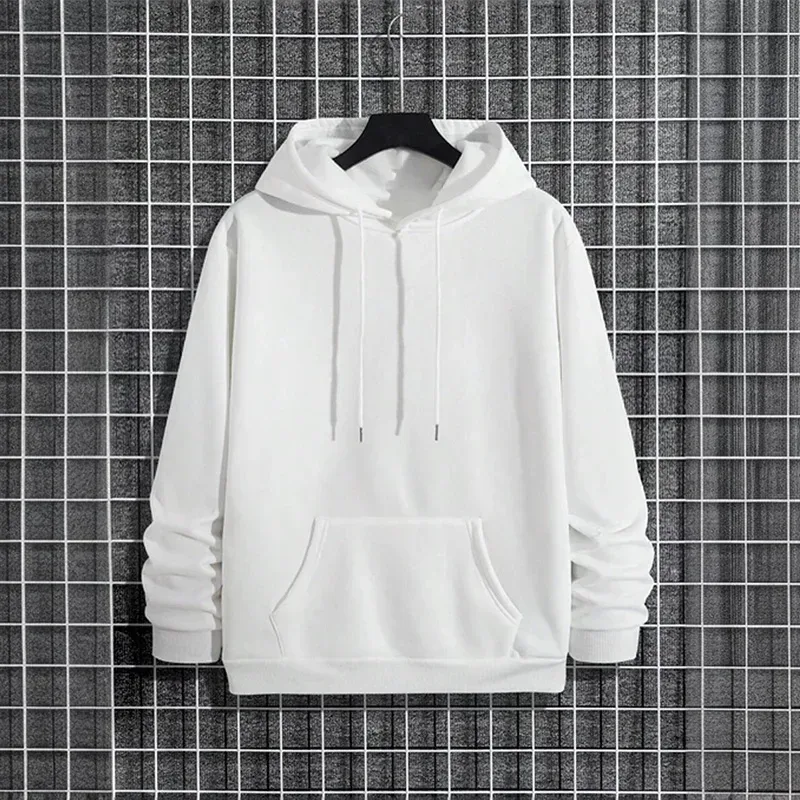 2025 Fall/winter New Arrival Men's Hoodie High Quality Solid Color Hooded Sweatshirt Male Home Outdoor Casual Fashion Pullover — image 18