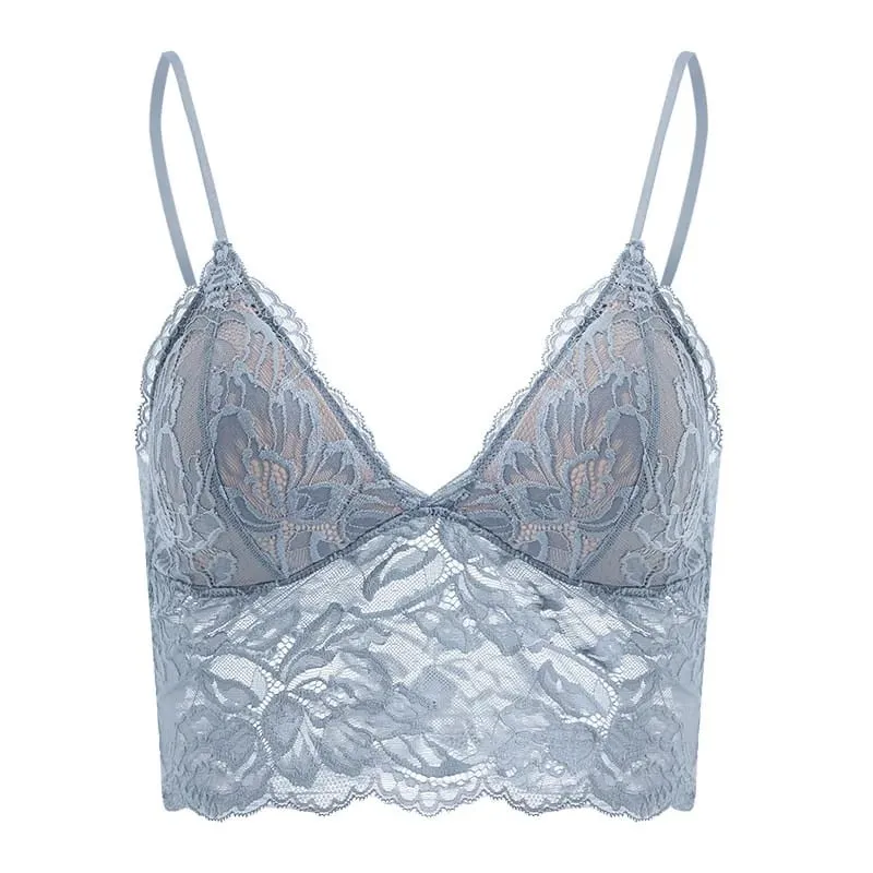 Ultra-thin French Lace Wireless Bra Set strapless Triangle Cup Slim Invisible Lingerie for Big Bust To Look Smaller and Stylish