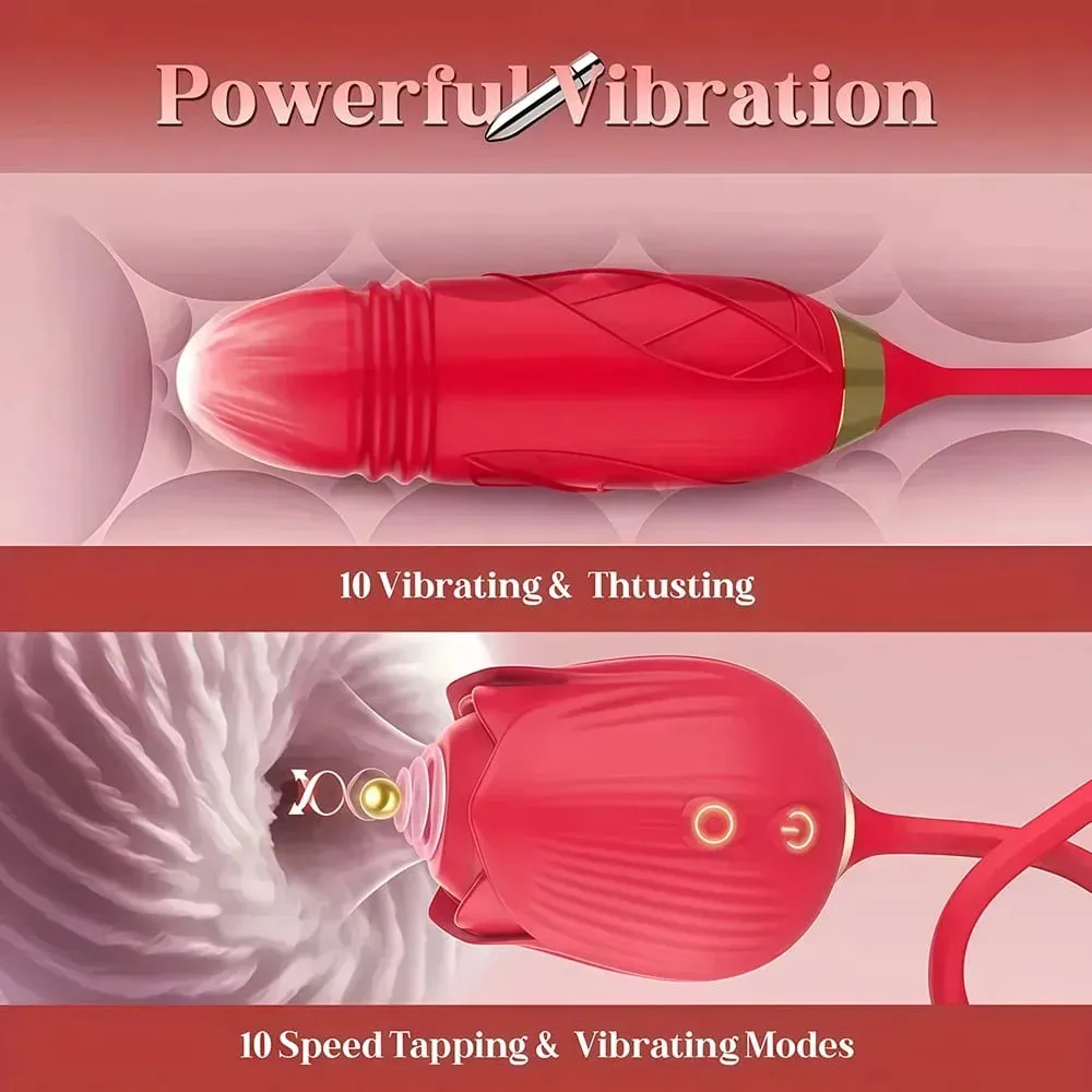 Hoa Hồng 3in1 Hút Máy Rung Nữ Kính Thiên Văn Âm Vật Máy Kích Thích Dương Vật Giả Liếm Máy Mát Xa Âm Đạo Masturbator Đồ Chơi Tình Dục Cho Nữ