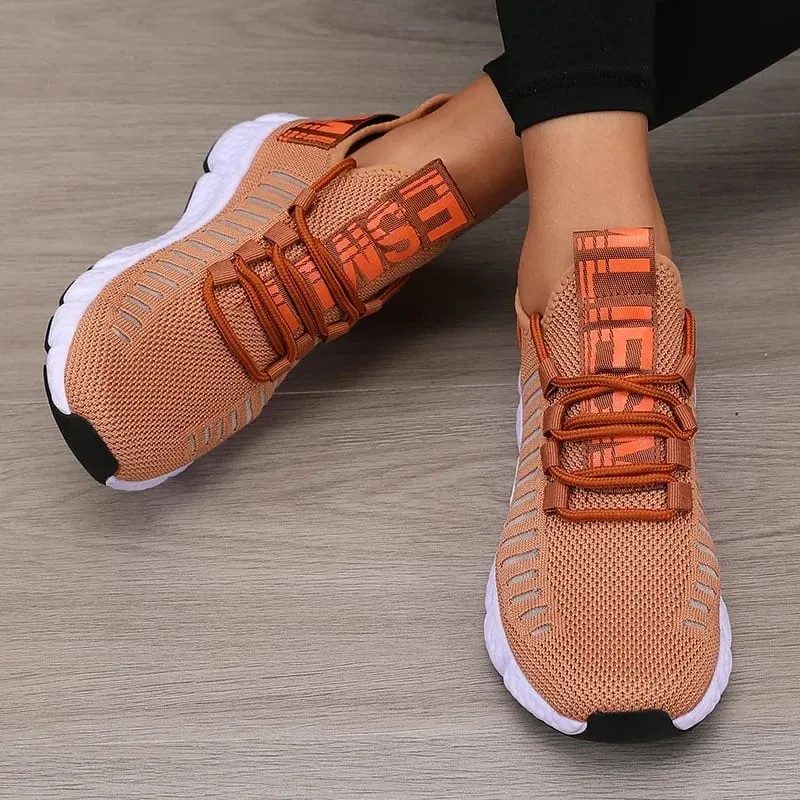 Women's Sports Shoes Mesh Lightweight Soft Sole Jogging Strap Breathable Fashion Sports Walking Casual Tennis Flat Shoes for Men — image 8