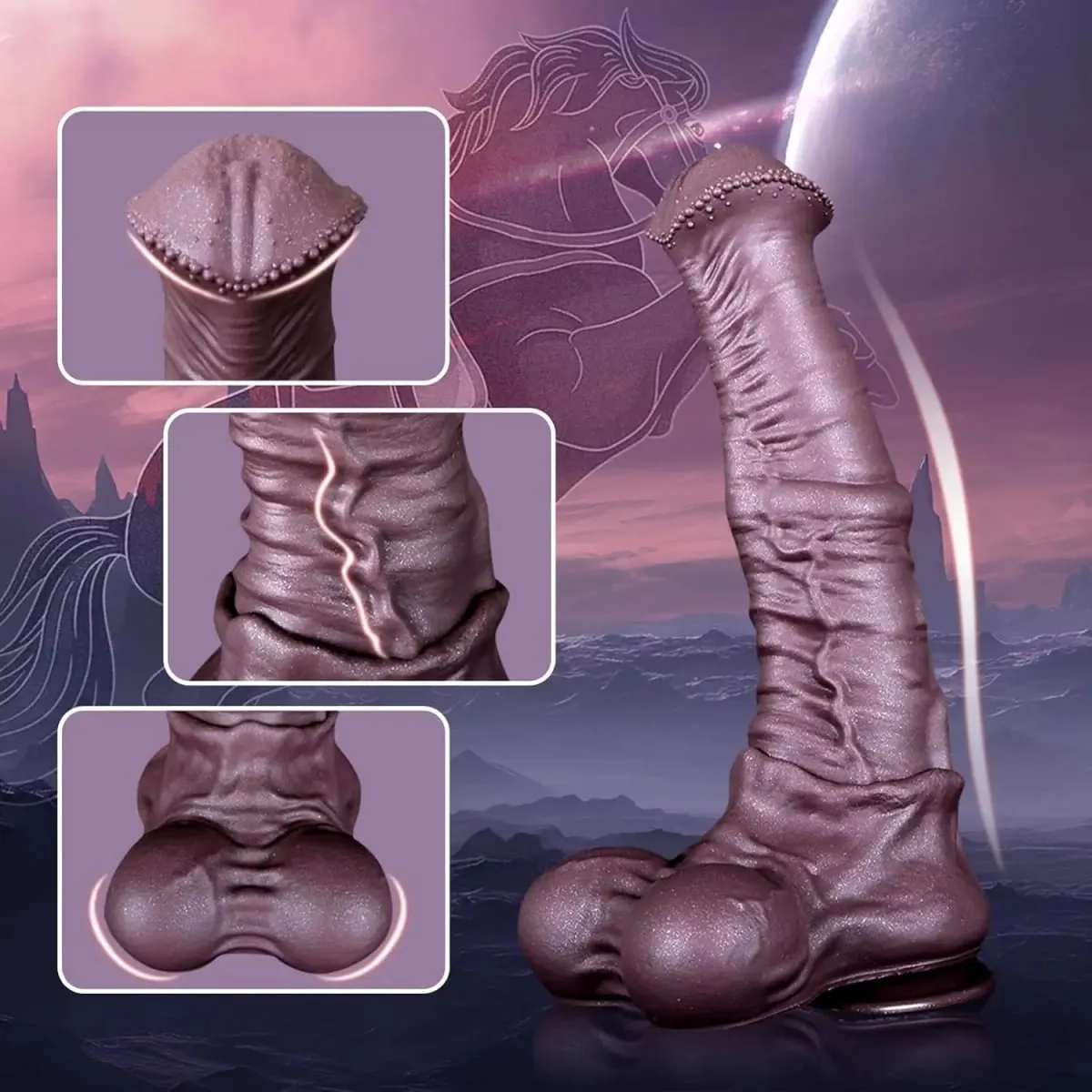 Extra Large Horse Dildo 3.2'' Diameter Monster Big Dildos With Suction Cup For Anal Animal Fantasy Sex Toys For Women Men Gay 18