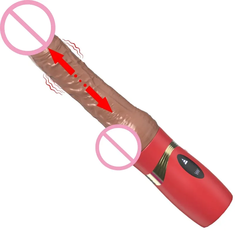 Realistic Thrusting Dildo Vibrator for Women with Heating And Telescopic Function Anal Vagina Stimulator Couples Sex Toy